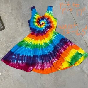 Vibrant Tie-Dye Sleeveless Dress